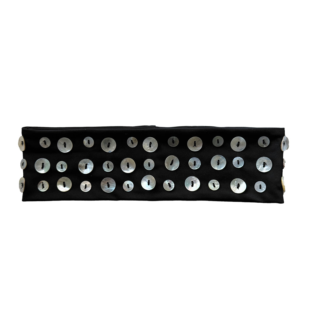 Buttons Headband - Black