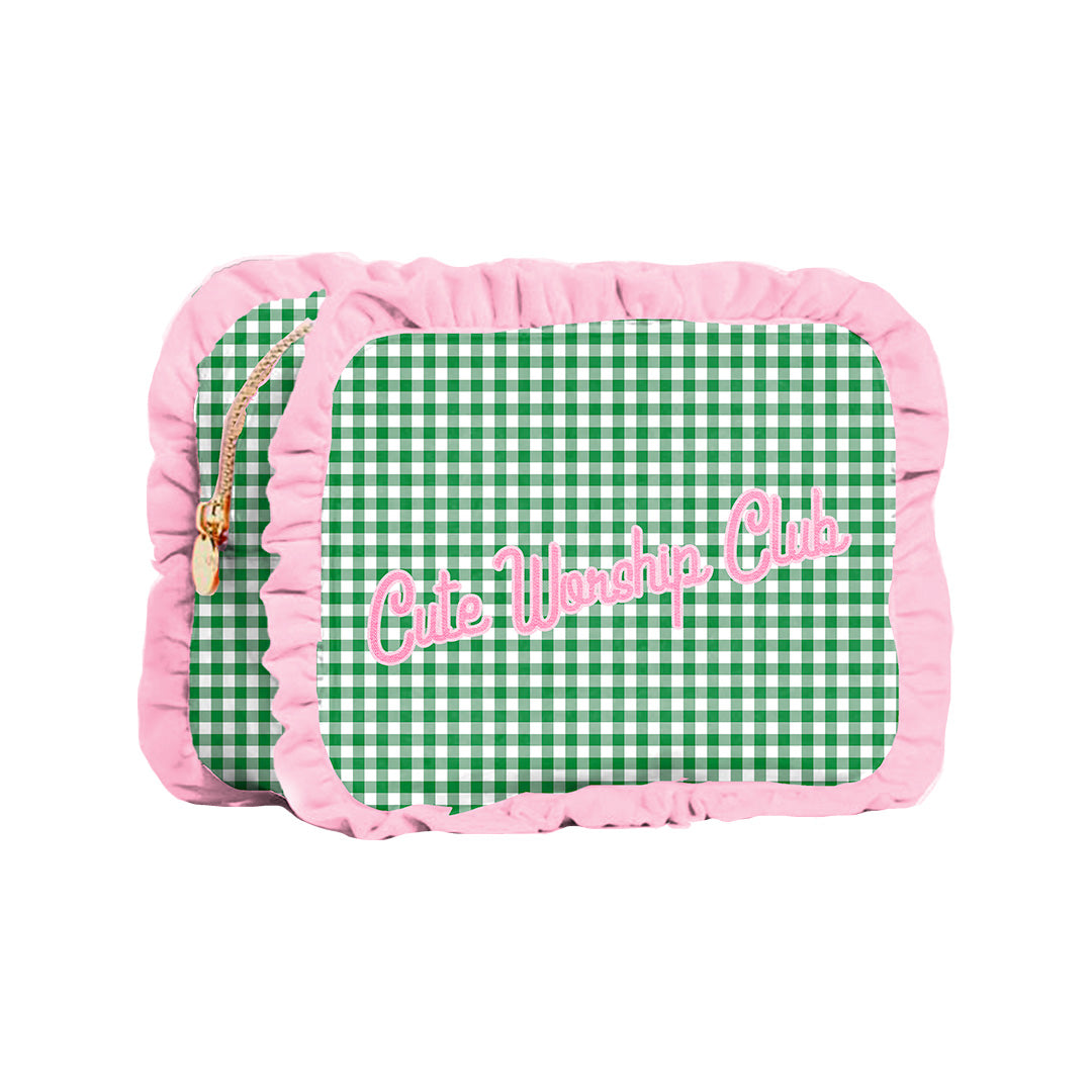 Ruffled Cosmetic Case - Watermelon Sugar